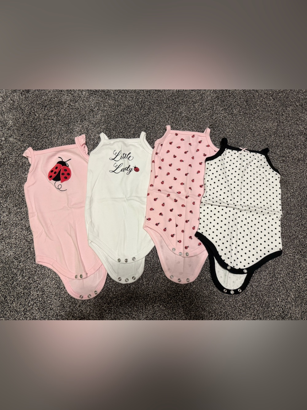 HB 9-12 month baby girls onesies lady bug